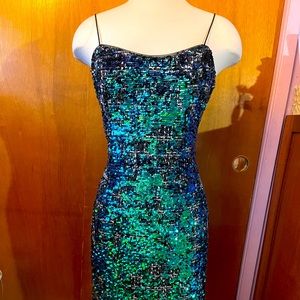 Beautiful pencil skirt twill and beaded gown